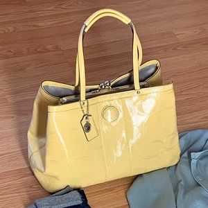 Light yellow coach purse Clearance